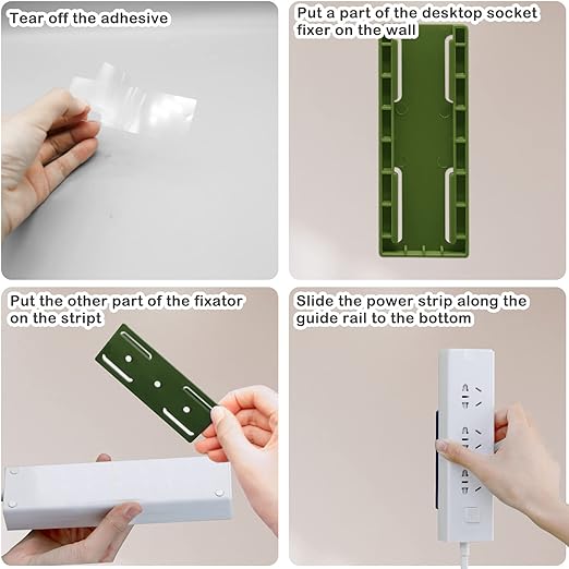 Self-Adhesive Power Strip Holder