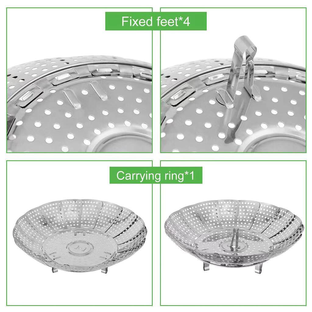 Stainless Steel Food Steamer Basket Foldable