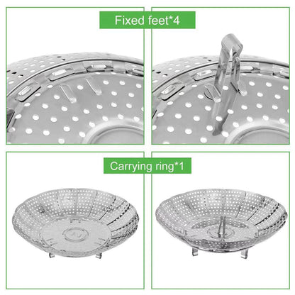 Stainless Steel Food Steamer Basket Foldable